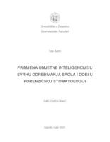 Primjena umjetne inteligencije u svrhu određivanja spola i dobi u forenzičnoj stomatologiji