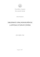 Smjernice oralnokirurškog liječenja starijih osoba