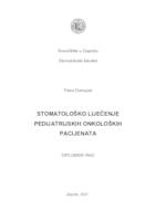 Stomatološko liječenje pedijatrijskih onkoloških pacijenata