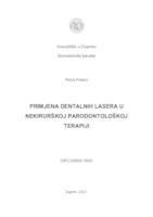 Primjena dentalnih lasera u nekirurškoj parodontološkoj terapiji