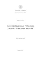 Parodontologija u primarnoj ordinaciji dentalne medicine