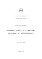 Poremećaji spavanja i dentalna medicina - mit ili stvarnost?