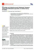 Knowledge and Attitude towards Orthodontic Treatment among Non-Orthodontic Specialists: An Online Survey in Croatia
