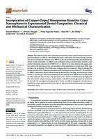 Incorporation of Copper-Doped Mesoporous Bioactive Glass Nanospheres in Experimental Dental Composites: Chemical and Mechanical Characterization