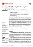 Assessment of Health-Promoting Lifestyle among Dental Students in Zagreb, Croatia