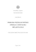 Primjena piezoelektričnog uređaja u dentalnoj implantologiji