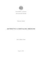 Antibiotici u dentalnoj medicini
