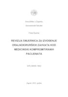 Revizija smjernica za izvođenje oralnokirurških zahvata kod medicinski kompromitiranih pacijenata