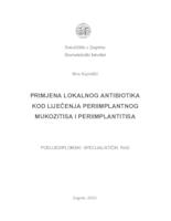 Primjena lokalnog antibiotika kod liječenja periimplantnog mukozitisa i periimplantitisa