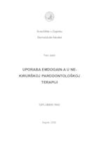 Uporaba Emdogain-a u ne-kirurškoj parodontološkoj terapiji