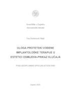 Uloga protetski vođene implantološke terapije u estetici osmijeha - prikaz slučaja 