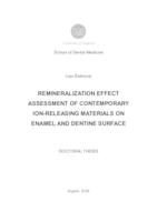 Remineralization effect assessment of contemporary ion-releasing materials on enamel and dentine surface