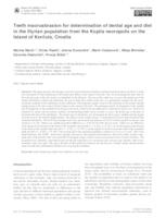 Teeth macroabrasion for determination of dental age and diet in the Illyrian population from the Kopila necropolis on the Island of Korčula, Croatia