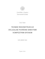 Tehnike rekonstrukcije okluzalne površine direktnim kompozitnim ispunom