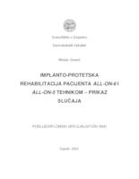 Implanto-protetska rehabilitacija all-on-6 i all-on-5 tehnikom - prikaz slučaja 