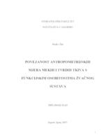 Povezanost antropometrijskih mjera mekih i tvrdih tkiva s funkcijskim osobitostima žvačnog sustava 