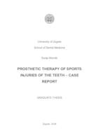 Prosthetic Therapy of Sports Injuries of the Teeth - Case Report