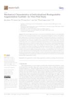 Mechanical Characteristics of Individualized Biodegradable Augmentation Scaffold—In Vitro Pilot Study