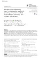 Perspectives of primary care physicians on academic detailing for antimicrobial stewardship: feasibility and impact assessment