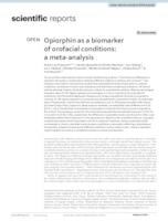 Opiorphin as a biomarker of orofacial conditions: a meta-analysis