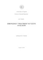 Emergency treatment in tooth avulsion