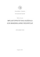 Implantoprotetska rješenja kod mandibularne resorpcije