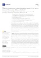 Salivary Interleukin-13 and Transforming Growth Factor Beta as Potential Biomarkers of Cancer Cachexia