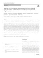 Molecular characterization of colistin resistance genes in a high-risk ST101/KPC-2 clone of Klebsiella pneumoniae in a University Hospital of Split, Croatia