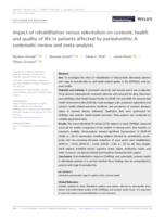 Impact of rehabilitation versus edentulism on systemic health and quality of life in patients affected by periodontitis: A systematic review and meta‐analysis