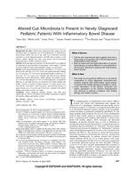 Altered Gut Microbiota Is Present in Newly Diagnosed Pediatric Patients With Inflammatory Bowel Disease