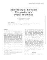 Radiopacity of Flowable Composite by a Digital Technique