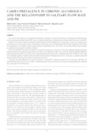 Caries Prevalence in Chronic Alcoholics and the Relationship to Salivary Flow Rate and pH