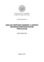 Analiza nepčanih nabora u uzorku bosanskohercegovačke populacije