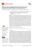 The Shear Bond Strength between Milled Denture Base Materials and Artificial Teeth: A Systematic Review