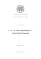 Staklenoionomerni cementi - svojstva i primjena