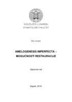 Amelogenesis imperfecta - mogućnosti restauracije
