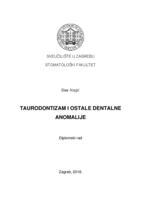 Taurodontizam i ostale dentalne anomalije