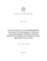 Evaluation of the antimicrobial efficacy of different types of photodynamic therapy on the main pathogenic bacteria of peri-implantitis in vitro