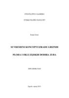 Suvremeni koncepti izrade griznih ploha i okluzijskih dodira zuba