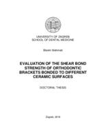 Evaluation of the shear bond strength of orthodontic brackets bonded to different ceramic surfaces