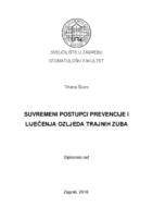 Suvremeni postupci prevencije I liječenja ozljeda trajnih zuba