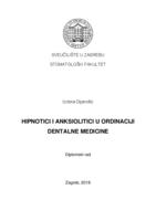 Hipnotici i anksiolitici u ordinaciji dentalne medicini