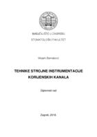 Tehnike strojne instrumentacije korijenskih kanala