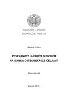 Povezanost lijekova s rizikom nastanka osteonekroze čeljusti