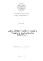 Uloga antibiotske profilakse u prevenciji ranog gubitka implantata