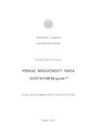 Prikaz mogućnosti rada sustavom m-guide™