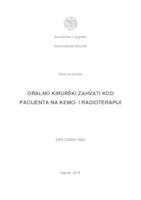 Oralno kirurški zahvati kod pacijenta na kemo- i radioterapiji