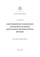 Age estimation of children and adolescents in Kosovo population by different dental methods