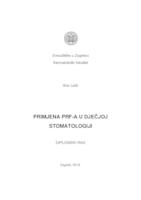 Primjena trombocitima obogaćenog fibrina u dječjoj stomatologiji