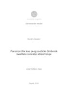 Parodontitis kao prognostički čimbenik kvalitete remisije shizofrenije